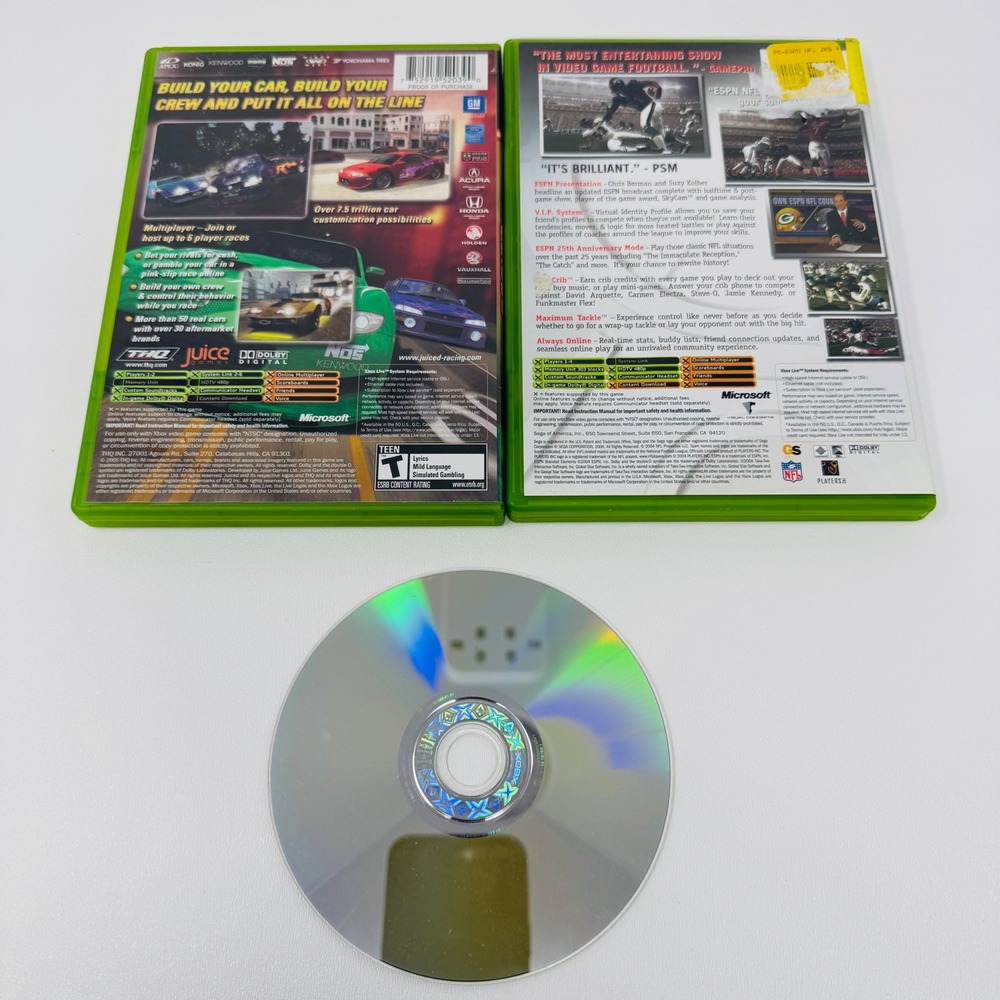 Microsoft Xbox Game Bundle Juiced ESPN NFL 2K5 Star Wars Battlefront Disc Only - Picture 2 of 3